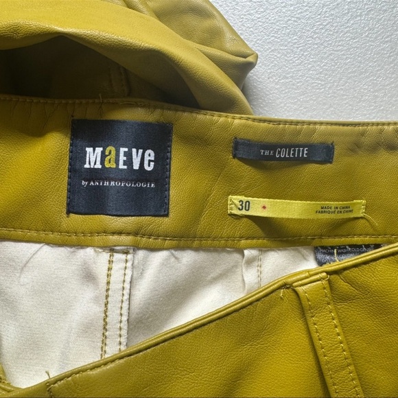 New Anthropologie The Colette Cropped Wide Leg Pants Maeve Faux Leather 30 - Picture 7 of 12